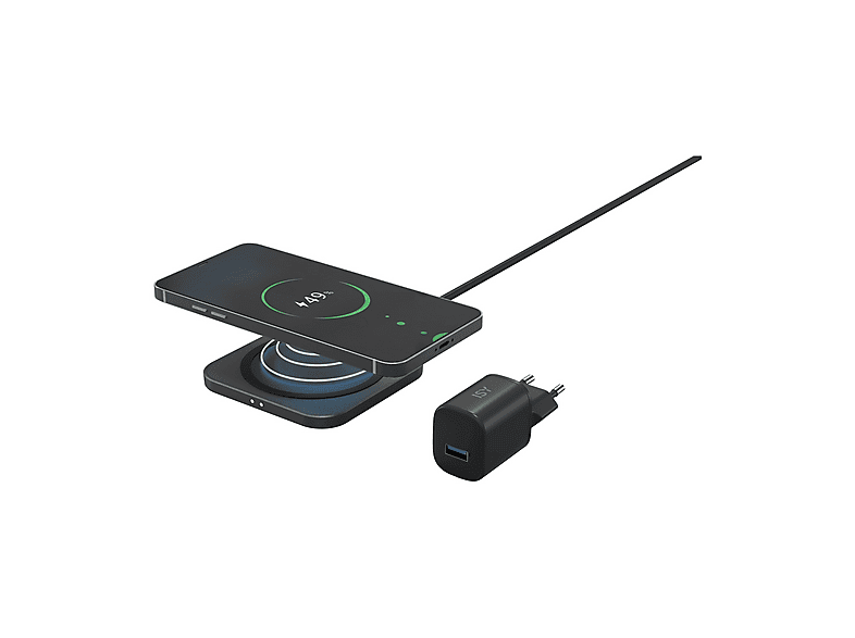 CARICATORE WIRELESS ISY IWQ-2015-1 da 15W, Nero