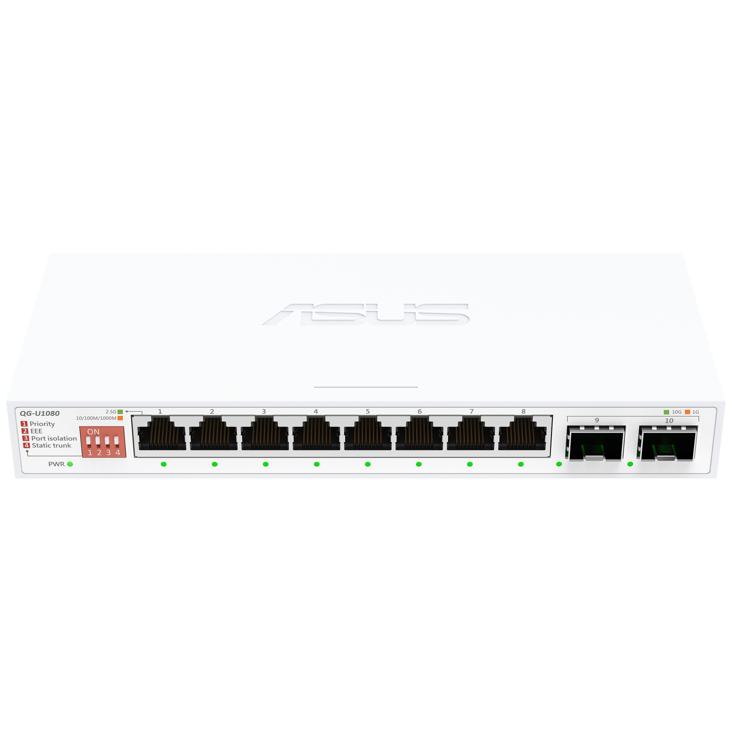 Asus Qg-u1080 8-port 2.5g And 2-port 10g Sfp+ Unmanaged Switch