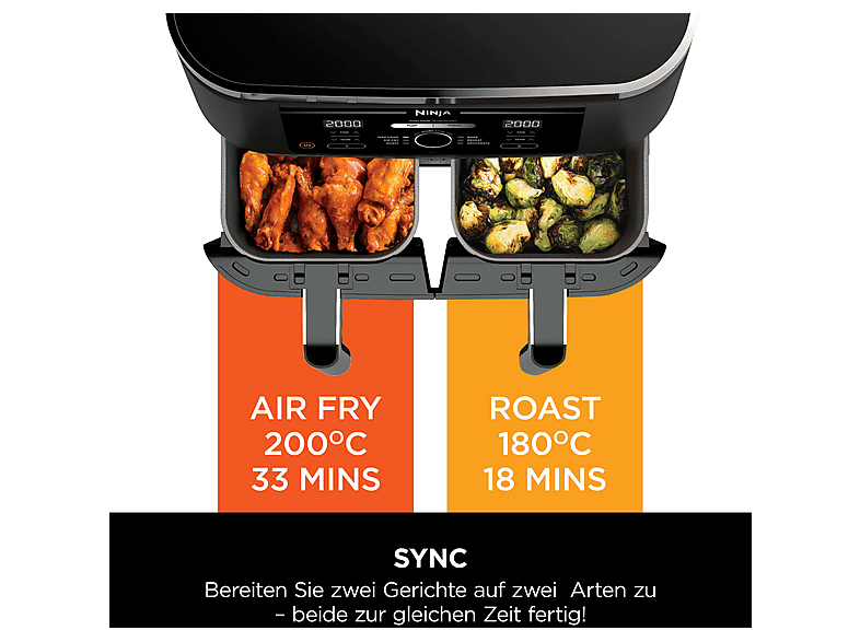 NINJA Foodi MAX Dual Zone AF400EU Heißluftfritteuse