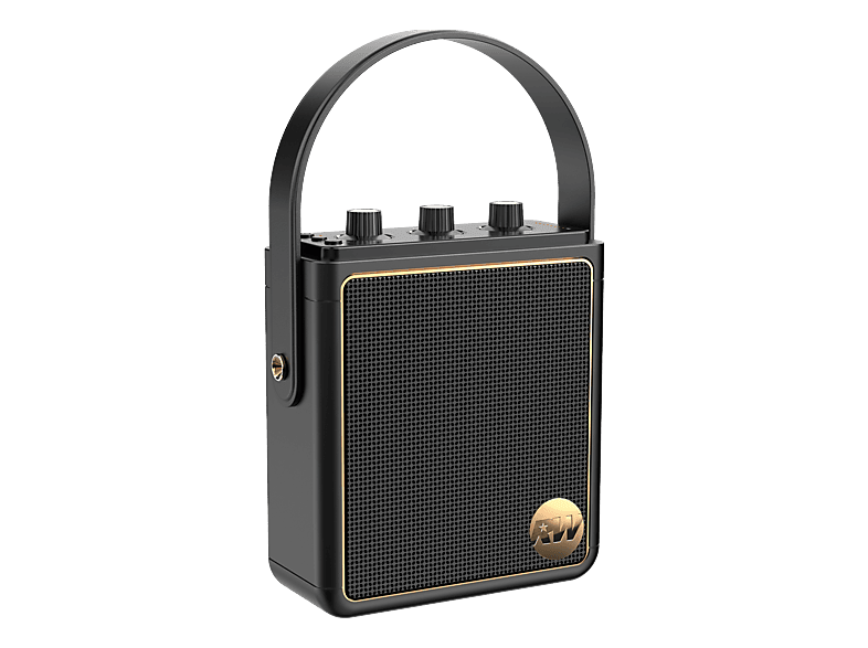 PEAQ ICONIC Vibe 5 - PPA 540-RW Bluetooth-Lautsprecher, Schwarz/Gold, Wasserfest
