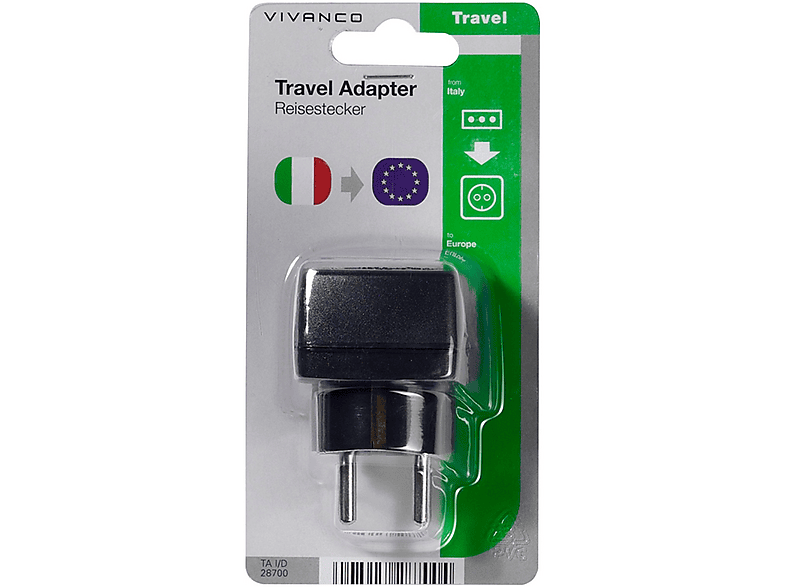 Vivanco 05249 Reisestecker - Italien — Foto 2 von 2