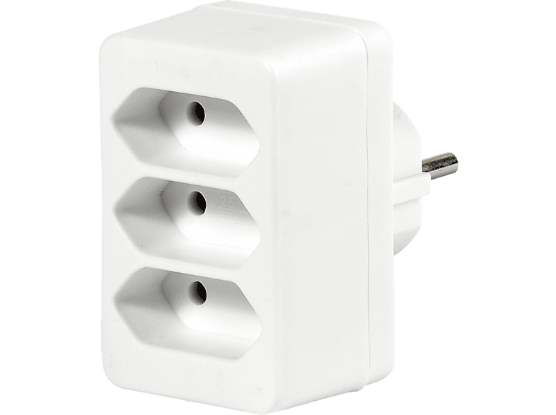 Vivanco 05287 3-fach Euro Adapter, 1.700 W, Weiß