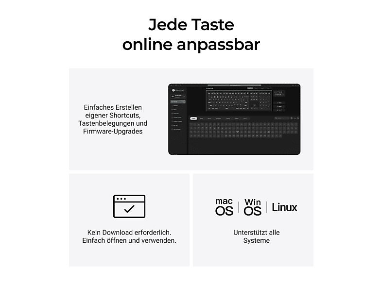 Thumbnail - KEYCHRON V6 Max - QMK/VIA Kabellose Full Size, Mac/Win/Linux, deutsches Layout, Tastatur, Mechanisch, kabelgebunden und ...