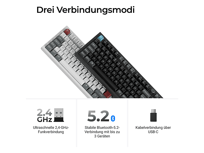 Thumbnail - KEYCHRON Q6 Ultra 8K - Swappable RGB Backlight Full Size Mac/Win/Linux, deutsches Layout, Tastatur, Mechanisch, kabelgeb...