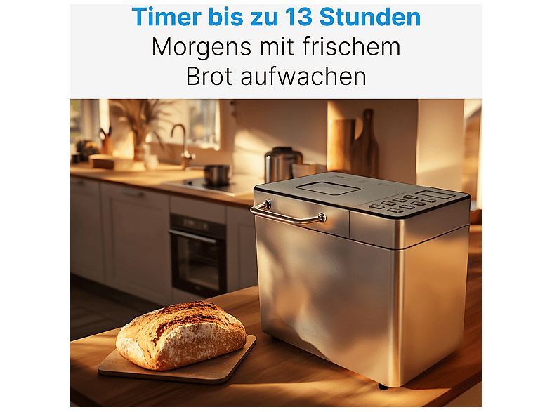 Profi Cook PC-BBA 1282 Brotbackautomat, Silber — Foto 3 von 5