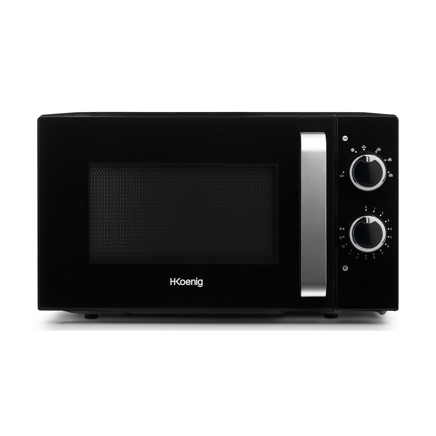 H.Koenig Vio8 Microonde, potenza microonde 700 W, capacità 20 l, 6 livelli di potenza, Nero