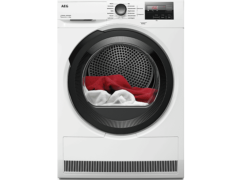AEG TR7T50585 7000 SensiDry® Wärmepumpentrockner (8 kg, EEK: D, 64 dB(A)), Weiß)