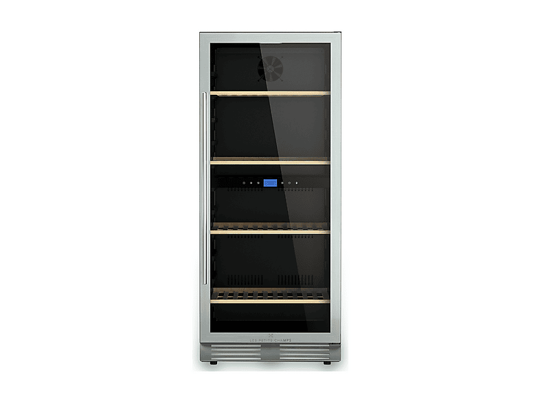 LES PETITS CHAMPS CAVCED149 CANTINETTA, 149 bottiglie, 4 ripiani, dimensoni: L 59,5 cm, A 140 P 69,5 temperatura massima 20 °C, minima 5 Argento, classe G