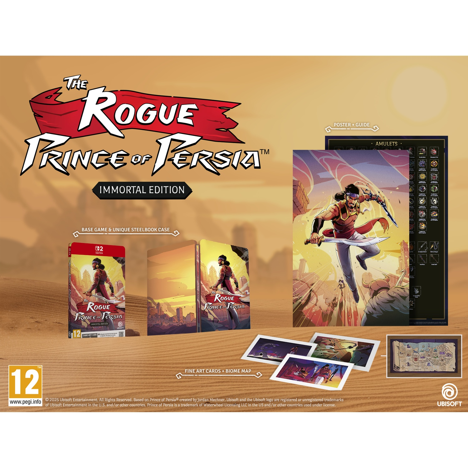 The Rogue Prince of Persia gamebox. Inclusief spel, steelbook case, poster, art cards en een kaart.