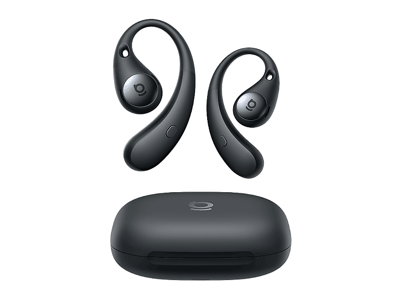 Auriculares conducción de aire - Baseus Eli Sport 2, 45 h autonomía, Ajuste seguro con gancho, Cancelación ruido, Resistente al agua, Negro
