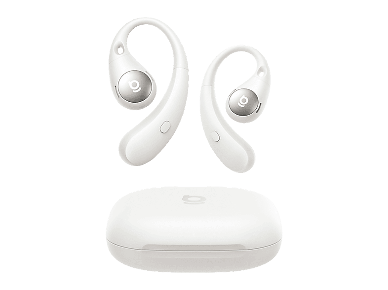 Auriculares conducción de aire - Baseus Eli Sport 2, 45 h autonomía, Ajuste seguro con gancho, Cancelación ruido, Resistente al agua, Blanco