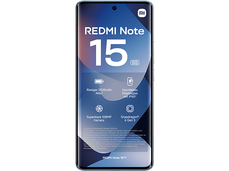 XIAOMI REDMI Note 15 5G 128 GB Glacier Blue Dual SIM