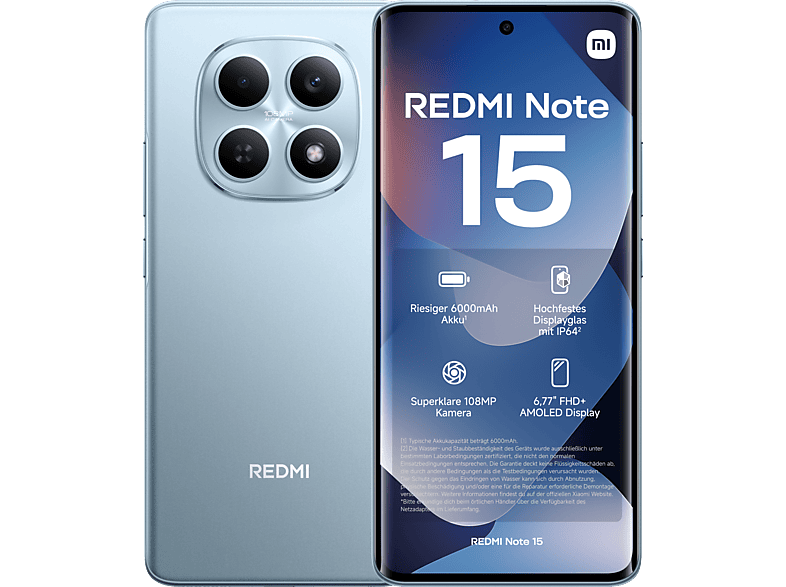 XIAOMI REDMI Note 15 128 GB Glacier Blue