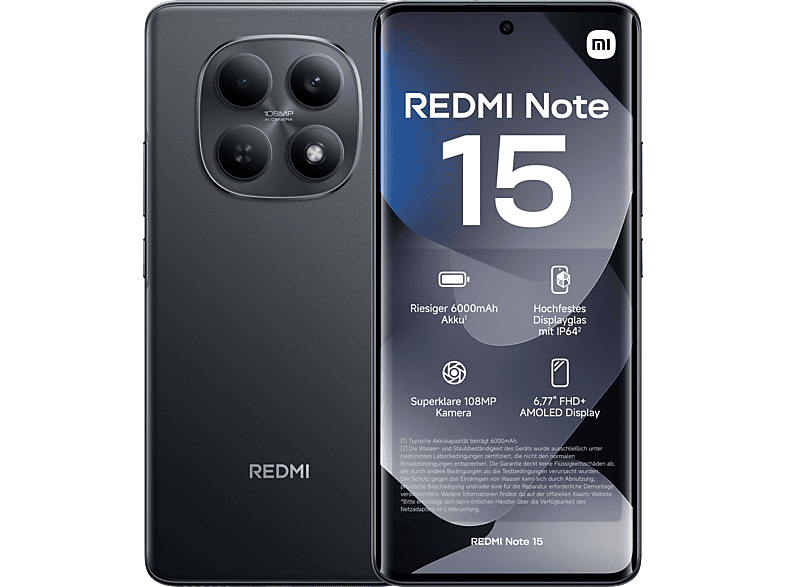 XIAOMI REDMI Note 15 128 GB Black Dual SIM