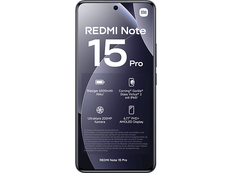 XIAOMI REDMI Note 15 Pro 256 GB Black Dual SIM