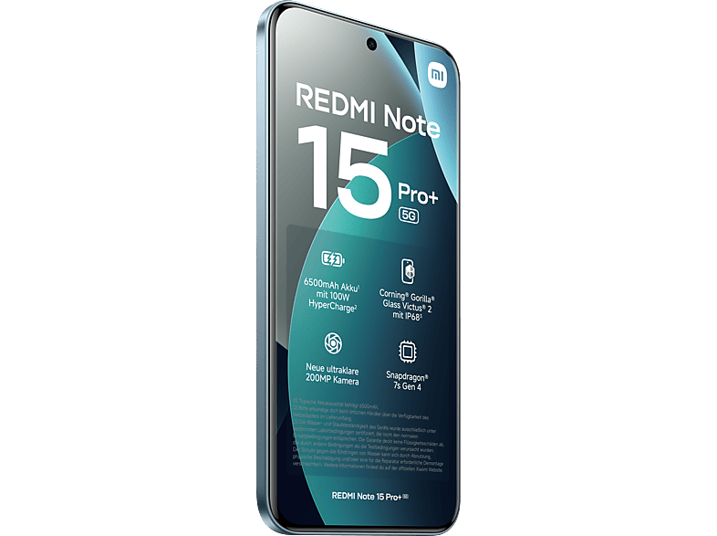 Xiaomi Redmi Note 15 Pro+, 5G, 256 GB, Glacier Blue, Dual SIM — Foto 2 von 5