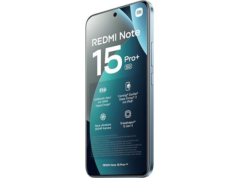 Xiaomi Redmi Note 15 Pro+, 5G, 256 GB, Glacier Blue, Dual SIM — Foto 3 von 5