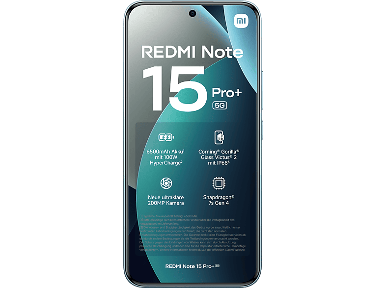 XIAOMI REDMI Note 15 Pro+ 5G 256 GB Glacier Blue Dual SIM