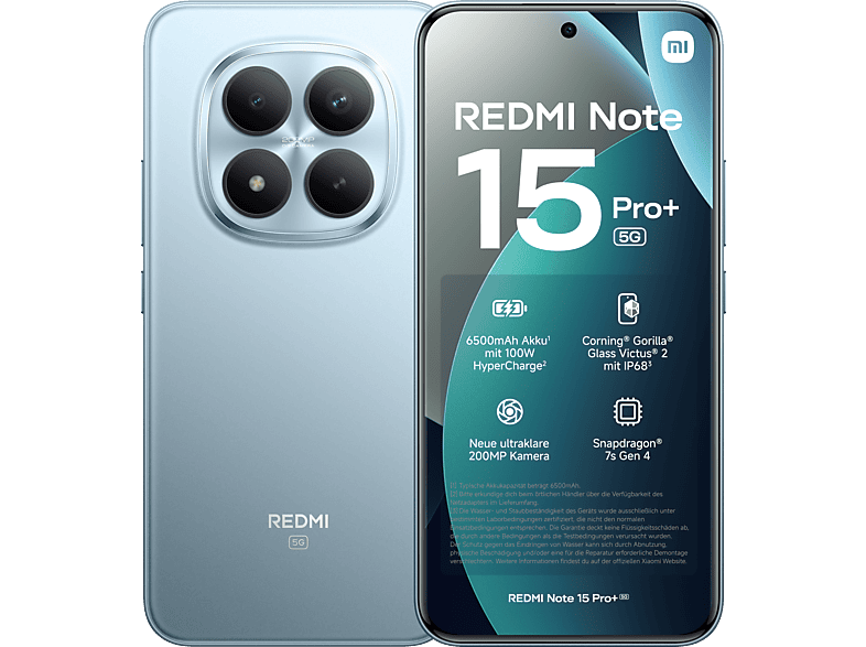 XIAOMI REDMI Note 15 Pro+ 5G 256 GB Glacier Blue