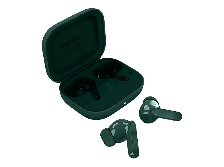 Auriculares True Wireless – Motorola Buds Bass, 9 h Autonomía, Cancelación ruido (ANC), Pantone Posy Green