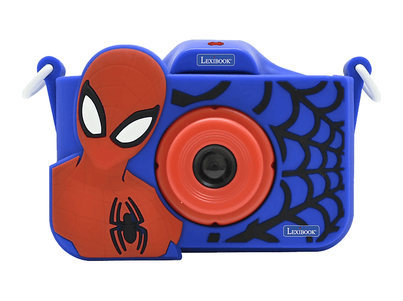 Cámara - Lexibook Infantil con protección Spiderman, 40 megapixel, Video 1080 pixel, Incluye tarjeta SD 8GB, Juegos, Azul