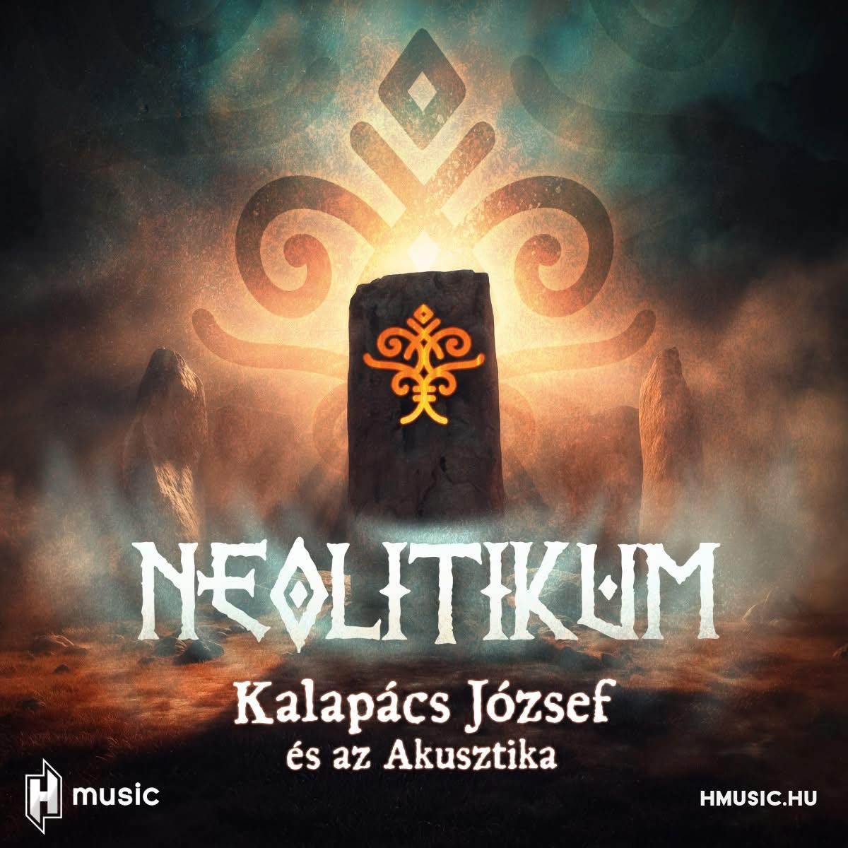 Album borítója egy kővel, egy emblémával, a "NEOLITIKUM" szóval és a művész nevével. A háttér egy éteri ragyogás.