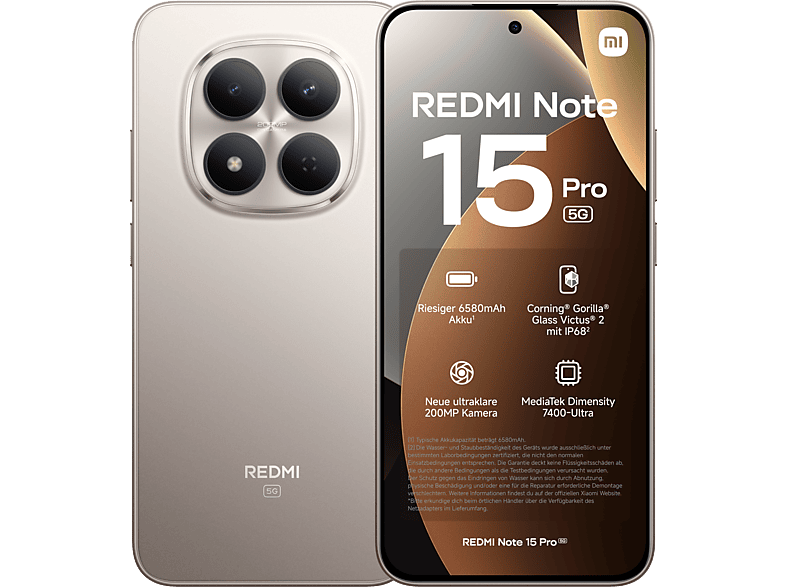 XIAOMI REDMI Note 15 Pro 5G 256 GB Titanium