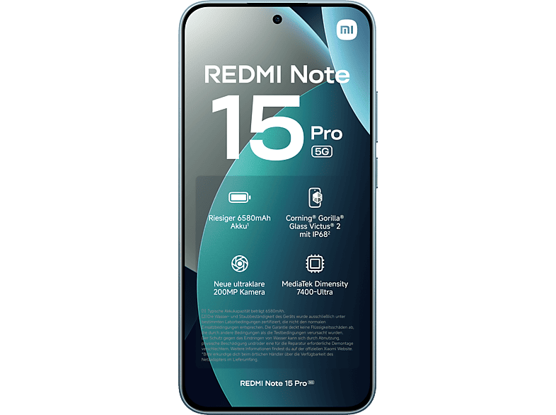 XIAOMI REDMI Note 15 Pro 5G 256 GB Glacier Blue Dual SIM