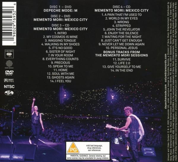 CD cover. Concert stage with two musicians. Text lists songs. Parental guidance label at the bottom.