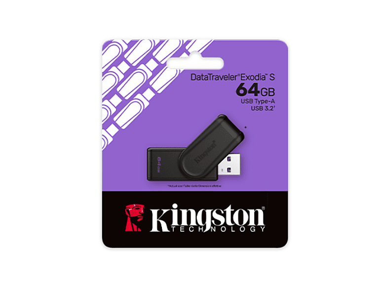 KINGSTON 64GB USB 3.2 Gen 1 DataTraveler Exodia S Siyah Fiyat