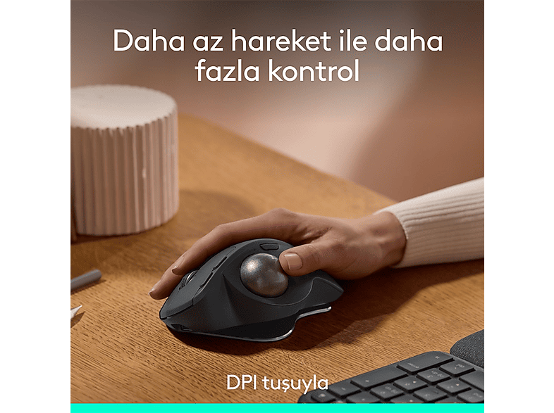 LOGITECH MX Ergo S Gelişmiş Kablosuz Trackball Ergonomik Mouse