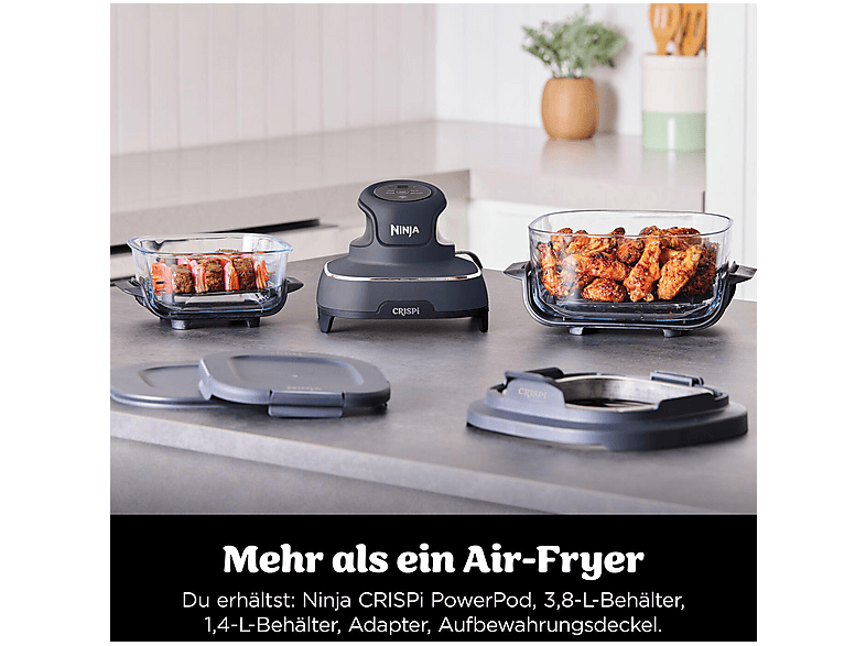 NINJA FN101EUGY CRISPi 4-in-1 Glas-Heißluftfritteuse