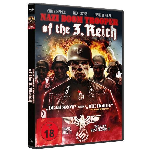DVD-Cover. Zomboldaten in Nazi-Uniformen. Titel: Nazi Doom Trooper of the 3. Reich. Feuer im Hintergrund.
