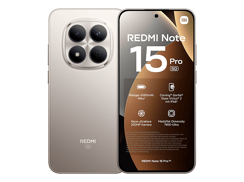 XIAOMI Redmi Note 15 Pro 5G 512 GB Titanium Dual SIM