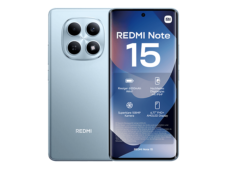 XIAOMI Redmi Note 15 4G 128 GB Glacier Blue Dual SIM