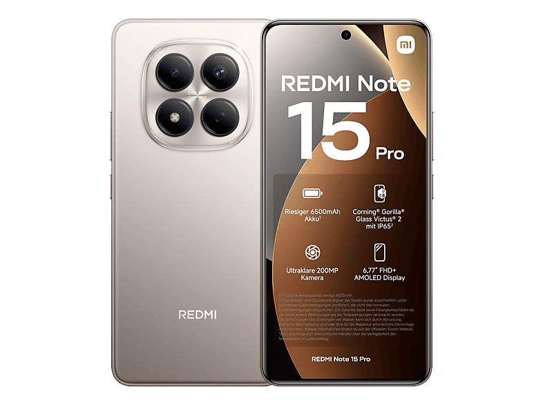 XIAOMI Redmi Note 15 Pro 4G 512 GB Titanium Dual SIM