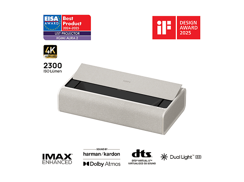 XGIMI Aura 2 4K 2160P 2300 Iso Lümen Android TV Projeksiyon Cihazı