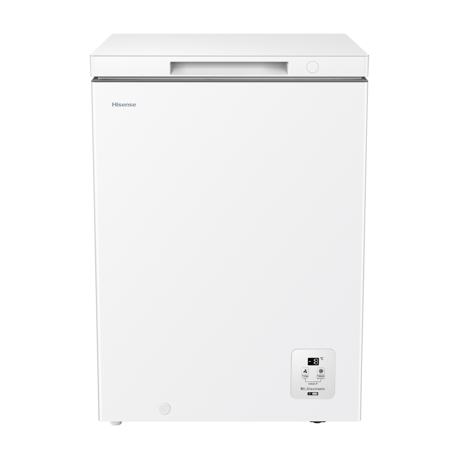 Hisense Ft145N1Awe Congelatore pozzo, dimensioni: L 60,6 cm, A 85,8 P 55,9 Rumorosità 37 dB(A), Bianco, Classe E
