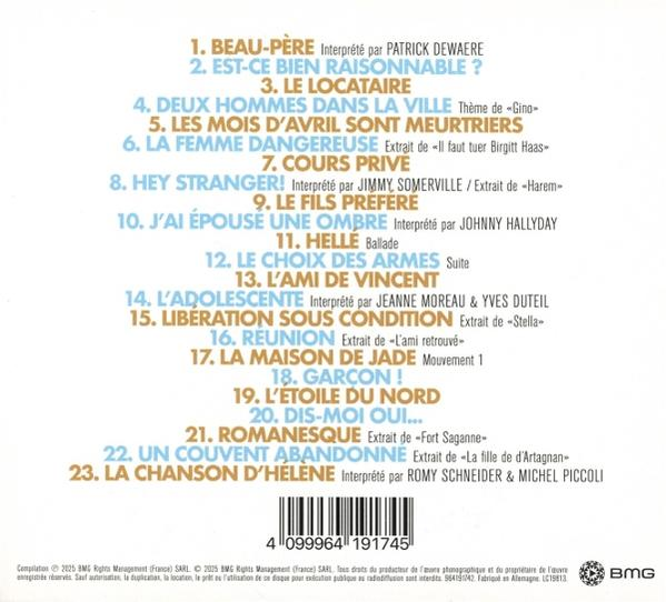 Ein CD-Cover mit französischen Songtiteln und Interpreten, unten ein Barcode.