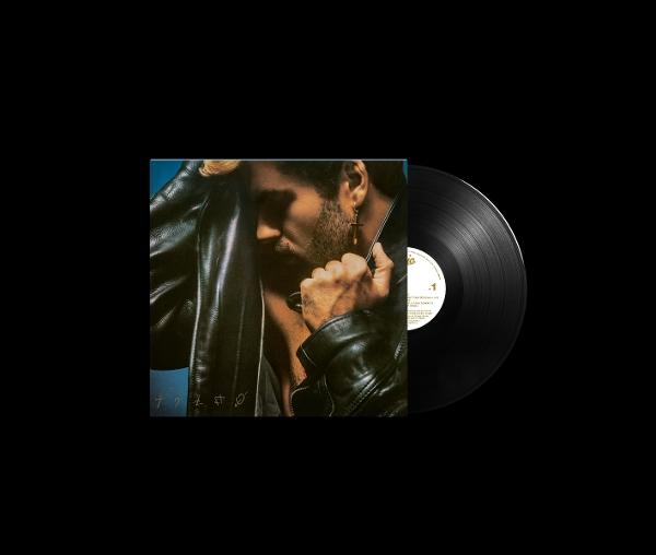 Albumcover und Schallplatte. Das Cover zeigt einen Mann in einer Lederjacke. Die Schallplatte ist schwarz mit weißem Etikett.