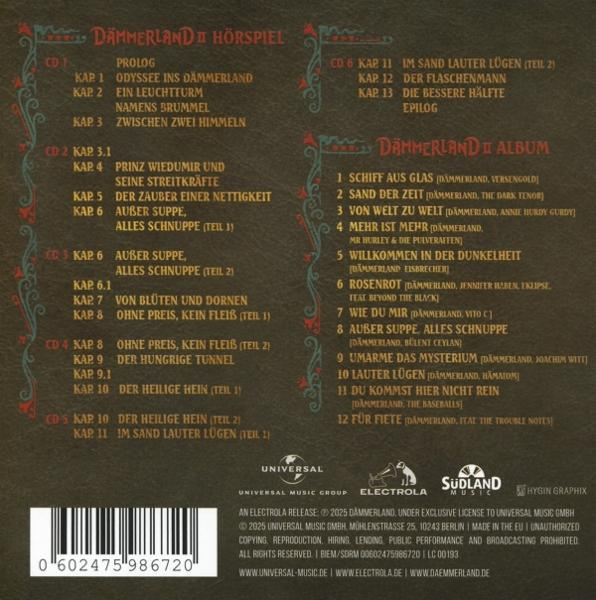 Albumcover mit Titeln und Credits auf Deutsch. Unten ein Universal Music Logo und ein Barcode.