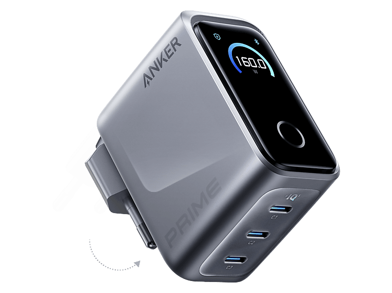 Chargeur secteur Anker Prime 160W à 3 ports GaN