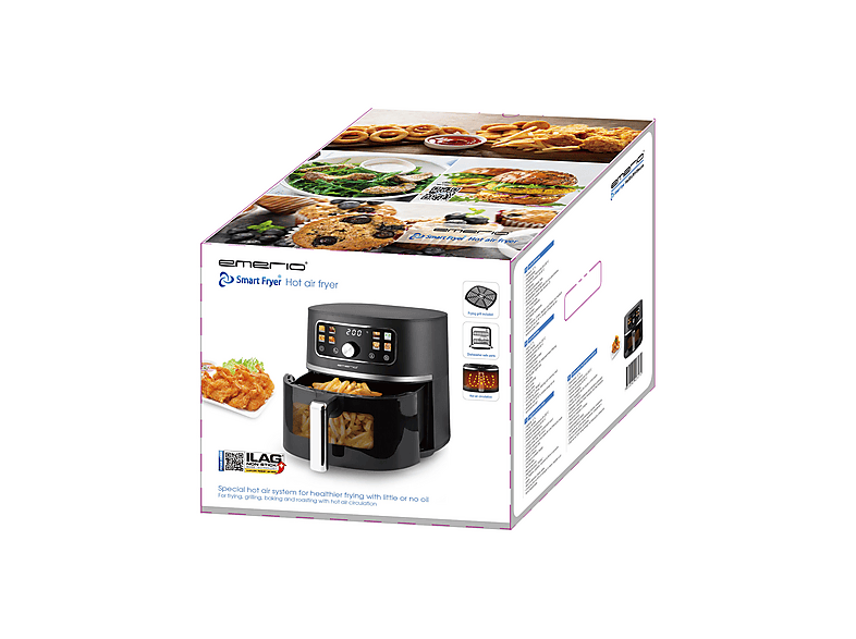 Emerio AF-133253.1 Smart Fryer Heißluftfritteusen 5,7 kg, 1600 Watt, Schwarz — Foto 5 von 5