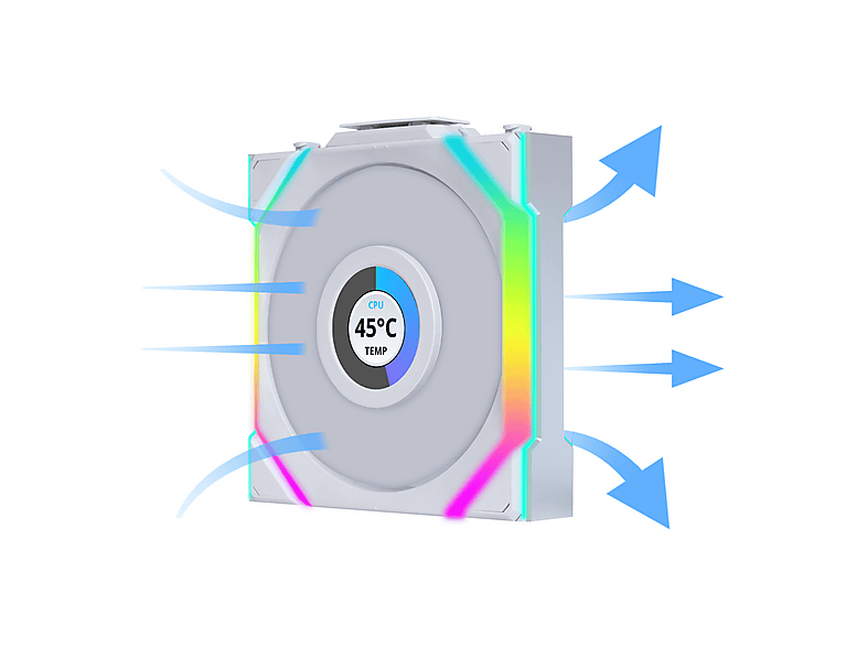 Thumbnail - LIAN LI Lian Li UNI FAN SL Wireless LCD Lüfter, ARGB, PWM, 3er-Pack inkl. Controller - 120 mm Set