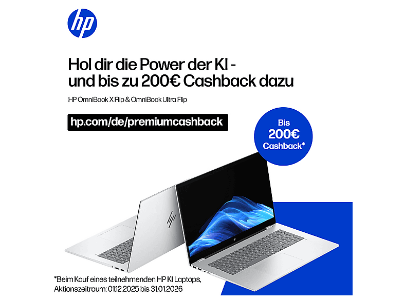 HP OmniBook X Flip AI 14-fk0356ng - 14 Zoll AMD Ryzen™ 5 340 16 GB 1 TB Radeon™ 840M Windows 11 Home