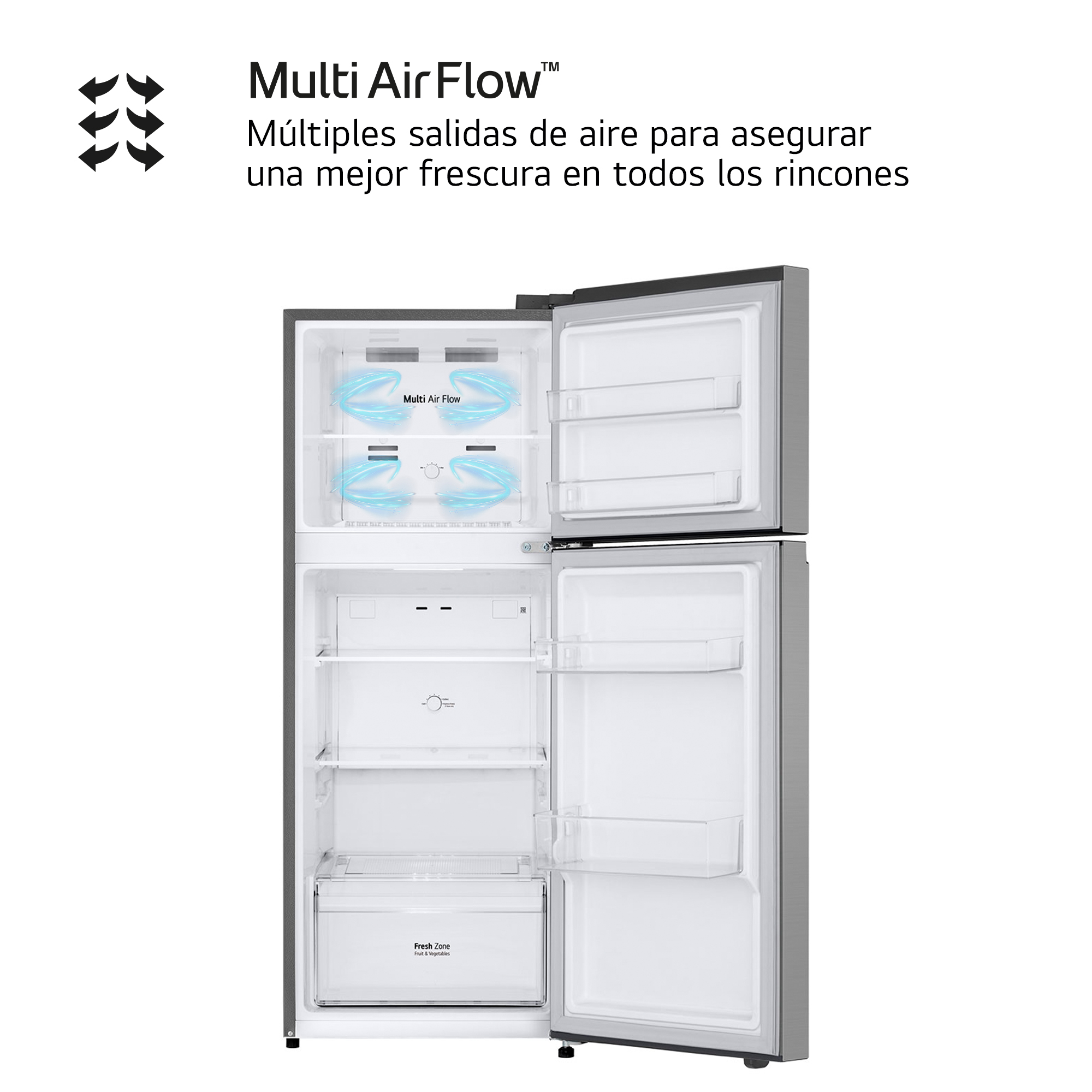 Multi Air Flow™. Múltiples salidas de aire para asegurar una mejor frescura en todos los rincones.