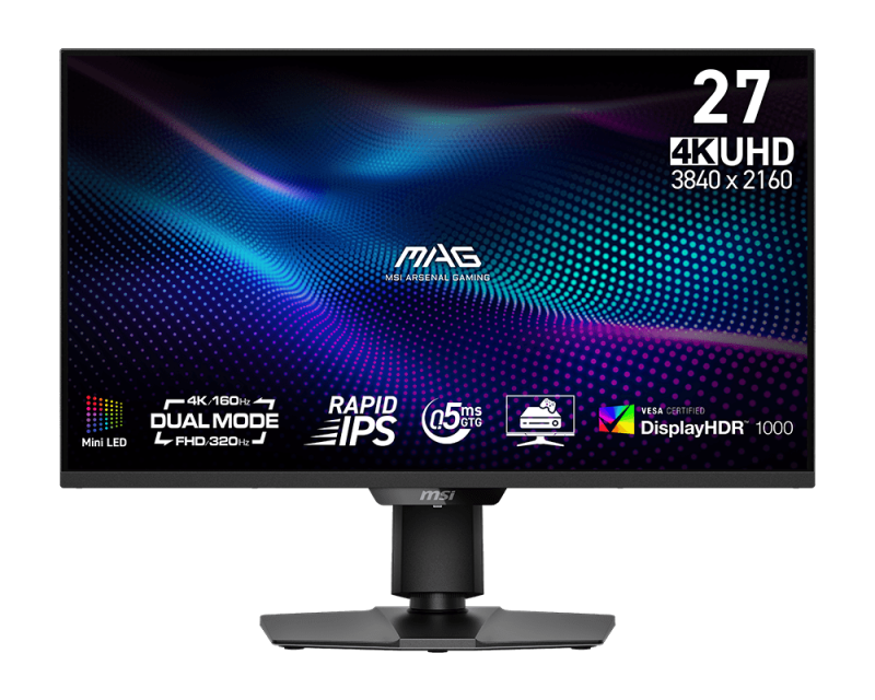 MSI MAG 274UPDF E16M 27'' Sík 4K 160 Hz 16:9 IPS LED Gamer Monitor