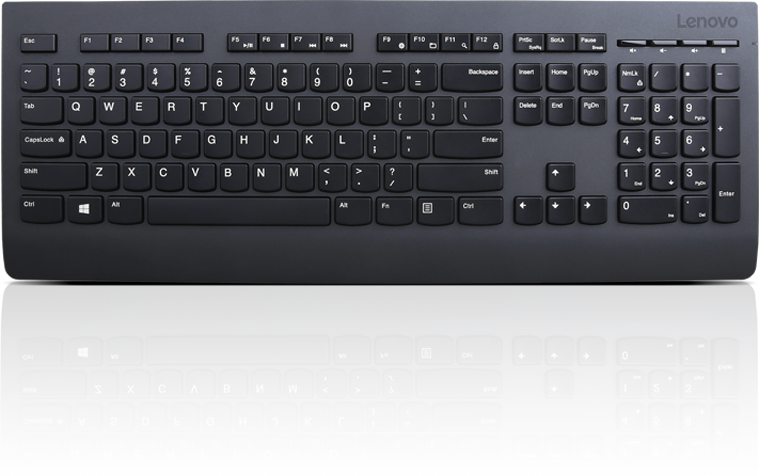 LENOVO Professional vezeték nélküli billentyűzet, 2.4 GHz nano USB, Magyar kiosztás, fekete (4X30H56858)