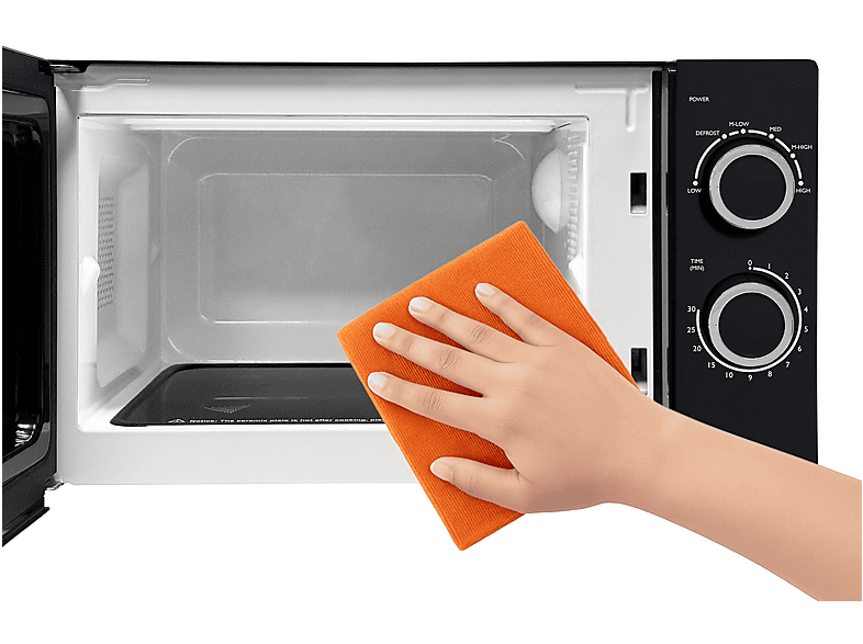 Silva-Schneider MW-C 25.2 Mikrowelle mit Keramikboden (700 Watt, Freistehend, 20 l, Schwarz) — Foto 4 von 5