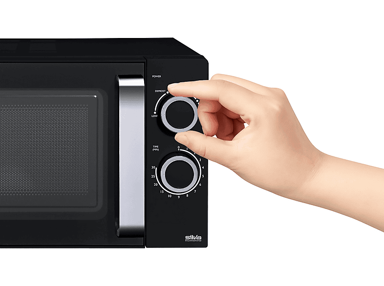 Silva-Schneider MW-C 25.2 Mikrowelle mit Keramikboden (700 Watt, Freistehend, 20 l, Schwarz) — Foto 5 von 5